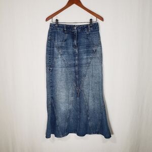 Outback Red Jeanswear Vintage Denim Maxi Skirt Size EU 36 / US 6